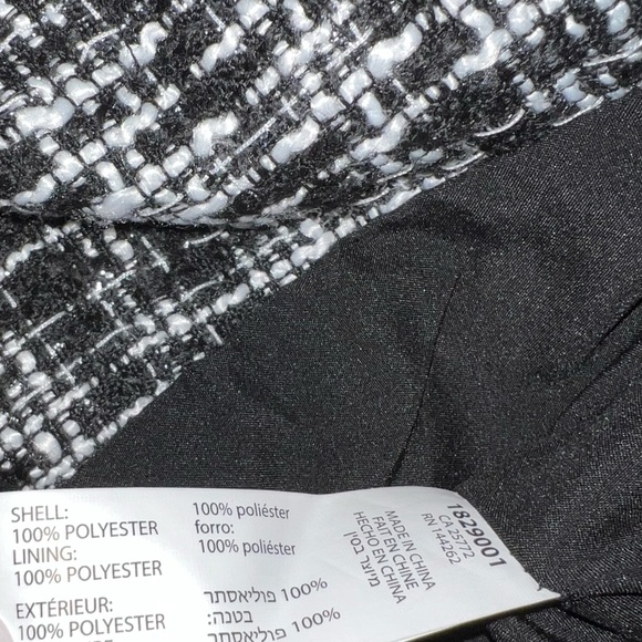 Black Tape BLACK AND WHITE DOUBLE BREASTED TWEED BLAZE BNWTS - Picture 4 of 11